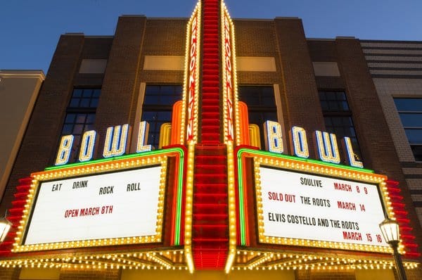 The Bowl marquee and facade.