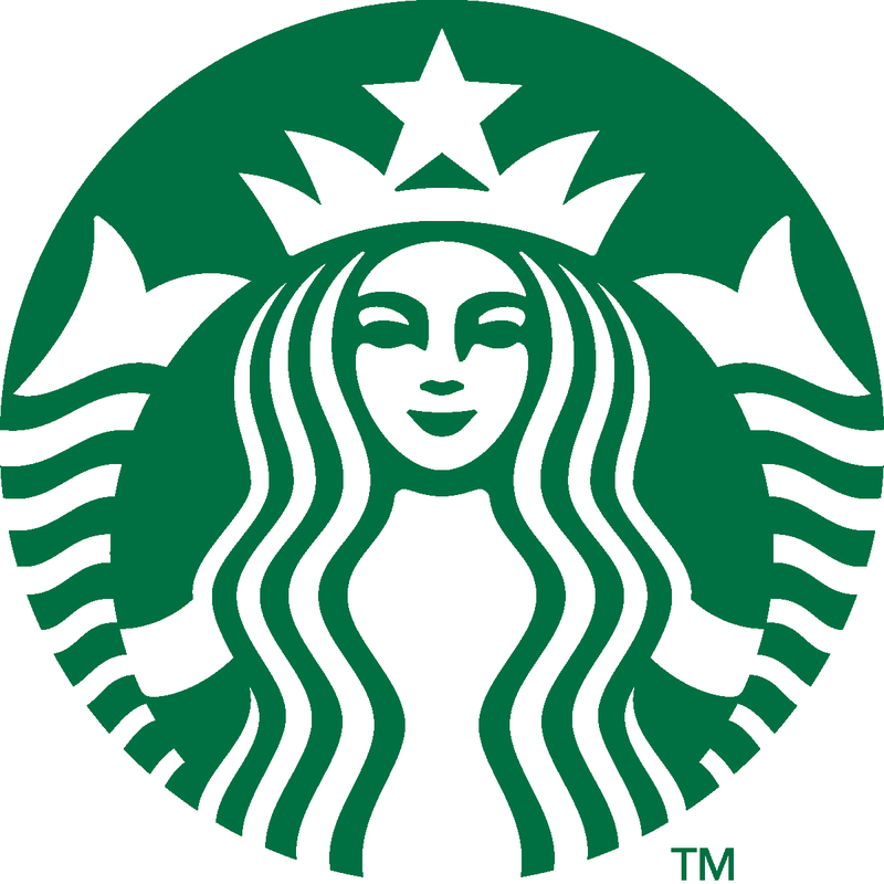 Starbucks logo: green siren with crown.