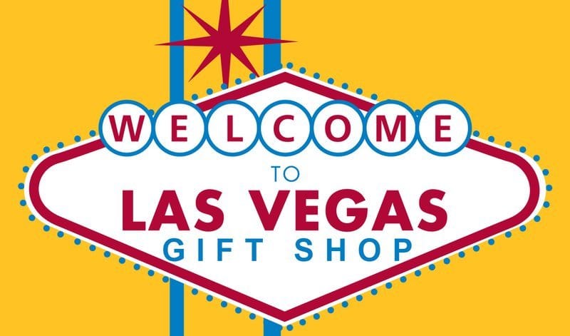 Welcome to Las Vegas Gift Shop sign.