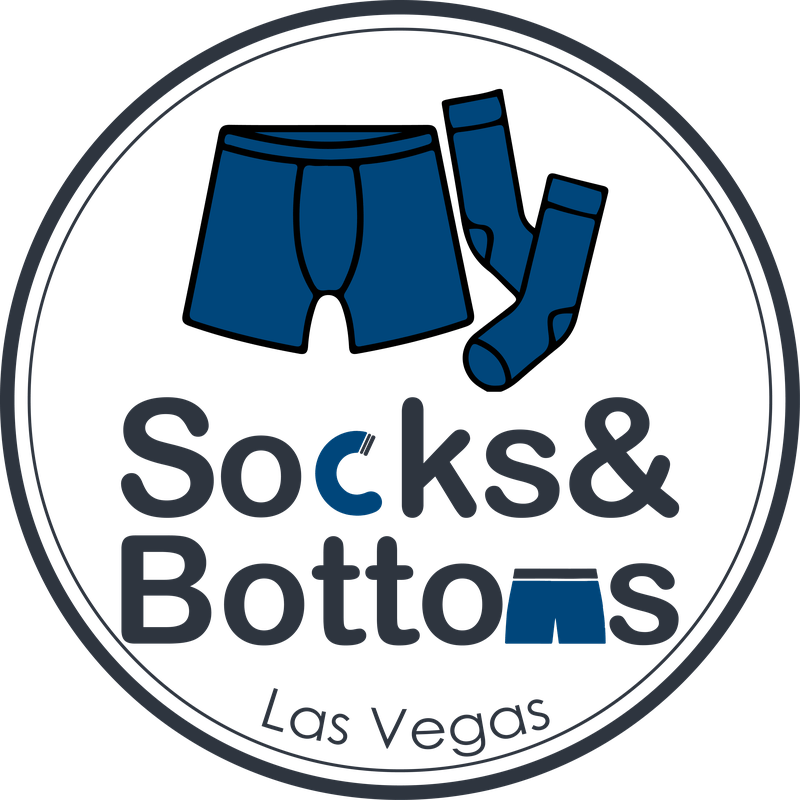 Socks & Bottoms logo: underwear and socks.