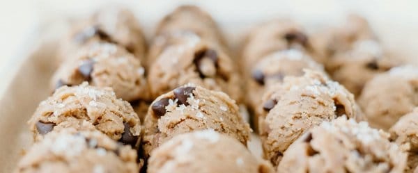 Chocolate chip ice cream scoops.