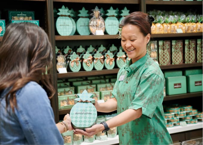 woman serving coffee
